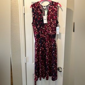 Leota mock wrap dress Woodberry Aubergine Bridal Rose Sleeveless Dress